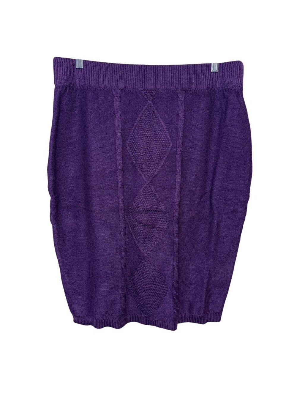 NWT Ashley Stewart Womens Purple Knit Skirt 18/20W Polyester